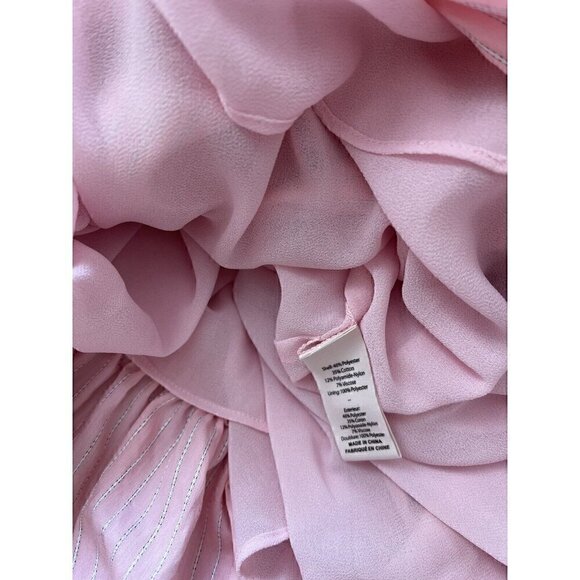 Cinq a Sept Pink Stripe Sofia Ruffle Midi Dress 2 0921 - Picture 7 of 8